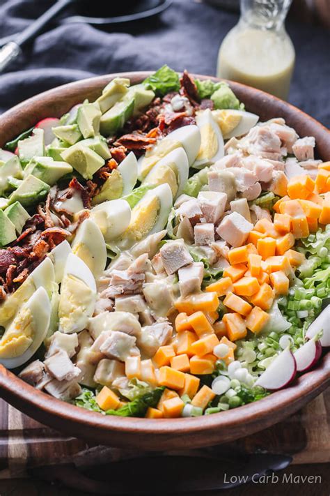 Chicken Cobb Salad With Cobb Salad Dressing Low Carb Maven