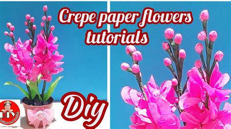 Diy Crepe Paper Flower Tutorial Youtube