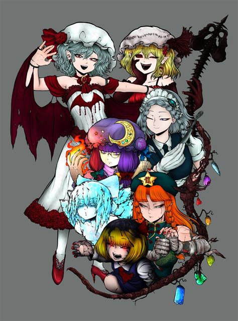 Hong Meiling Rumia Patchouli Knowledge Cirno Flandre Scarlet Izayoi