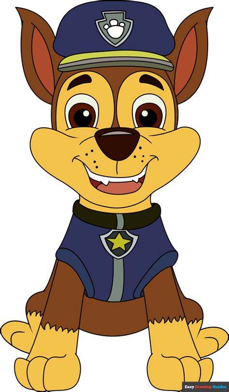 How To Draw Chase From Paw Patrol Really Easy Drawing Tutorial