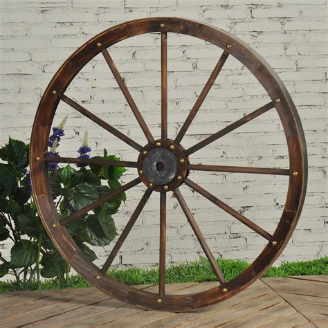 Decorative Wooden Wagon Wheel 35 At Home