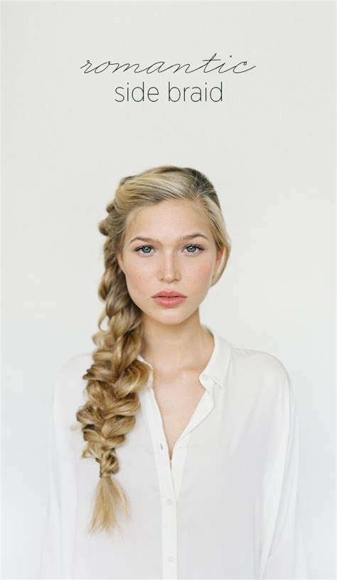 It makes her brownish hair look shinier. Romantic Side Braid Hair Tutorial | Wedding Hairstyles for ...