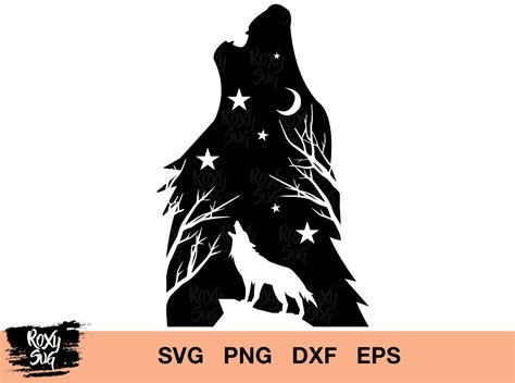 Wolf SVG Howling Wolf SVG Wolf Clipart Wolf Silhouette Svg Files