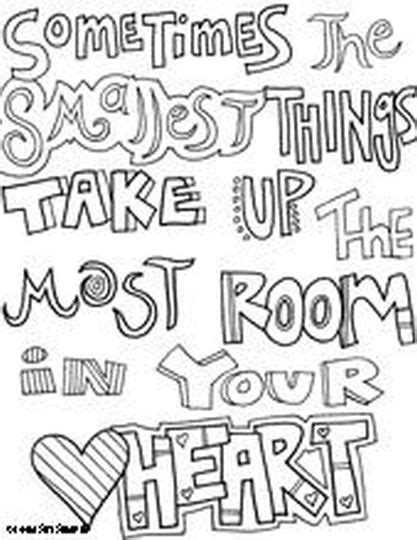Doodle Coloring Pages Quotes Part 4