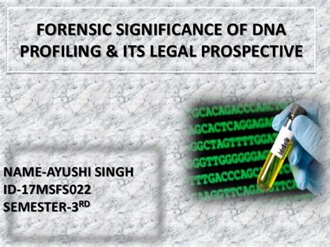 Forensic Dna Profiling