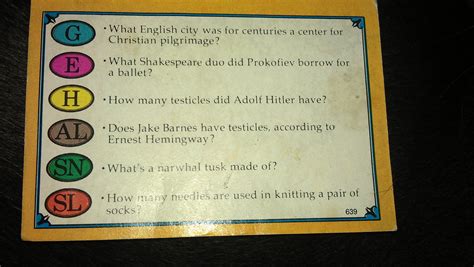 Check spelling or type a new query. My favorite Trivial Pursuit card. | Rebrn.com