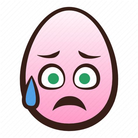 Easter Egg Emoji Face Funny Relieved Sad Icon Download On