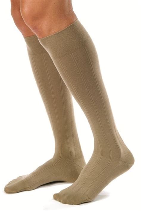 Measuring for compression socks at home only requires a tape measure, so many people opt for this method. Jobst for Men Casual 30-40 mmHg Knee High Compression Socks