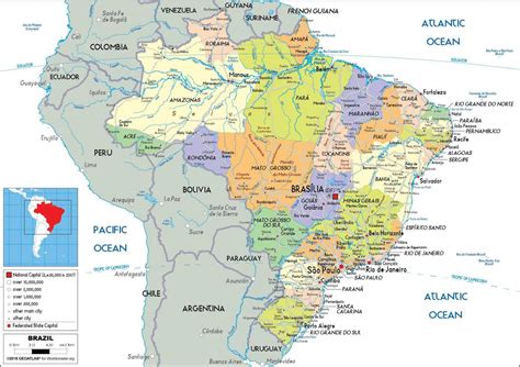 Brazil On Map Brazil In The Map South America Americas