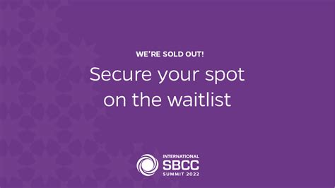 Secure Your Spot On The Waitlist International Sbcc Summit