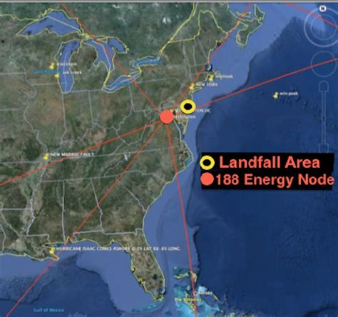Sandy Makes Landfall On Nycdc Ley Line Energy Node Of 188 Same Ley