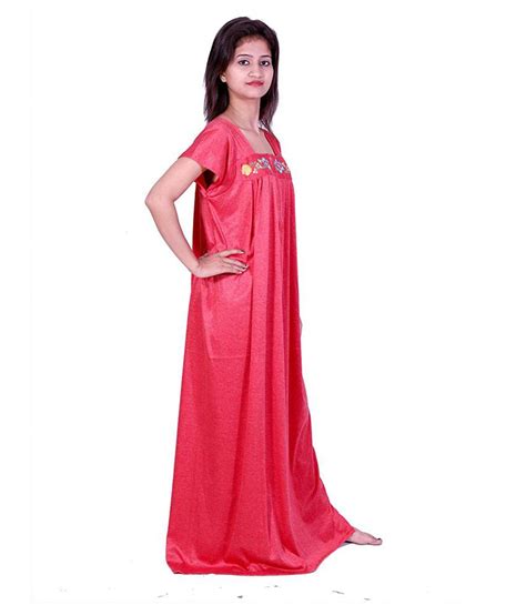 Buy Deep Fashions Hosiery Nighty And Night Gowns Red Online At Best Prices In India Snapdeal