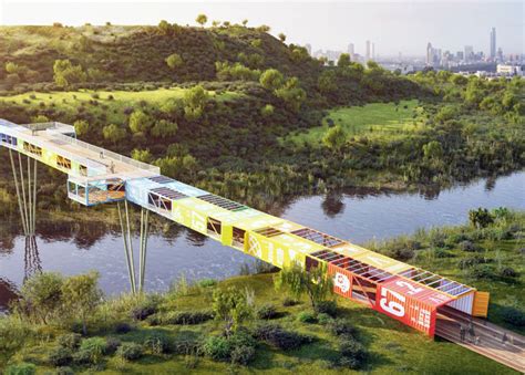 Econtainer Recycled Shipping Container Bridge To Provide Gateway To Tel