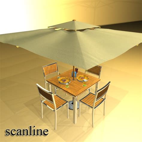 4.5 out of 5 stars. Exterior Bar Table Chair and Parasol 3D Model in Outdoor ...
