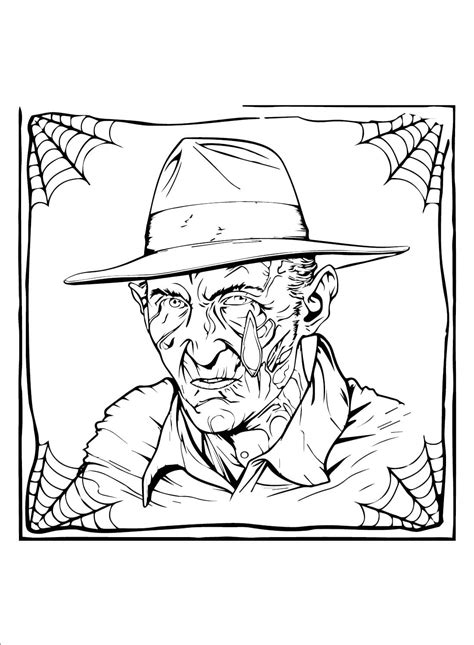 Freddy Krueger Coloring Pages Coloringlib