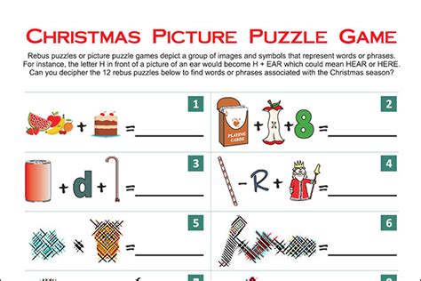 Celebrate christmas with kids all year long with these christmas cracker jokes and more! Christmas Picture Puzzle Game