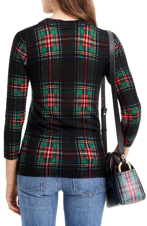 Jcrew Stewart Tartan Plaid Tippi Sweater Merino Wool Womens Size L Ebay