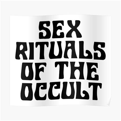 Sex Rituals Of The Occult Poster For Sale By Attractivedecoy Redbubble