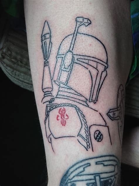 Got The Outline Is Done On My Boba Fett Tattoo Myself Well Pleased With