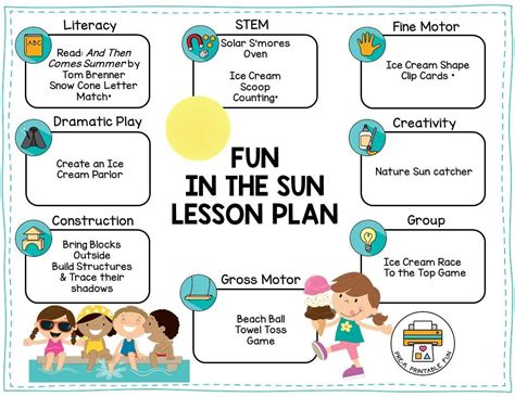 Free Fun In The Sun Preschool Lesson Plan Activities And Free Sample