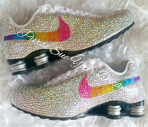 Crystal Rhinstone Nike Shox Swarovski Crystal Shoes Custom Shoes