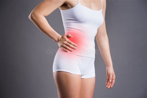 Femme Avec Douleur Abdominale Photo Stock Image Du Douleur Humain