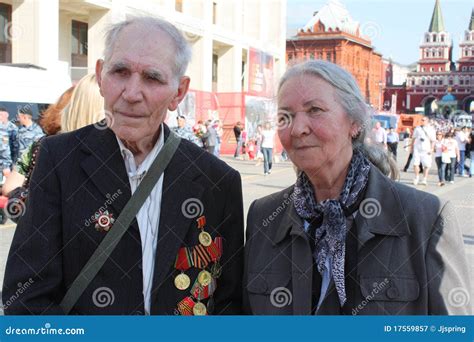 Elderly Veterans Of War In The Centre Of Moscow Editorial Photography