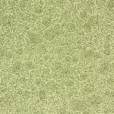 1960s Vintage Wallpaper Green And Gold Roses On Green Rosies Vintage