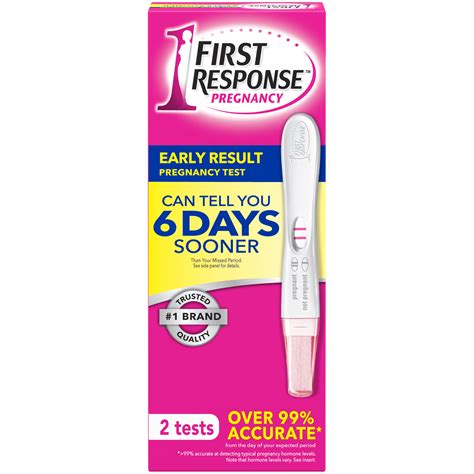 First Response Early Result Pregnancy Test 2 Pack Packaging And Test