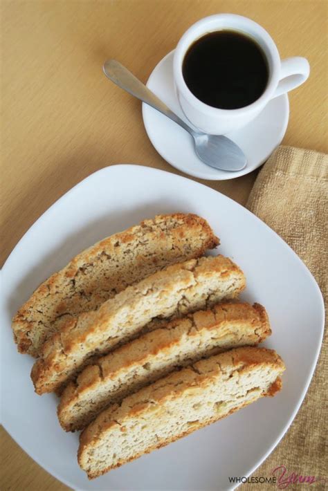 If you or someone you love is on a gluten free diet, these hazelnut almond biscotti are easy to make, and taste delicious for a light dessert or snack. Triple Almond Biscotti (Paleo, Low Carb) | Wholesome Yum - Natural, gluten-free, low carb ...