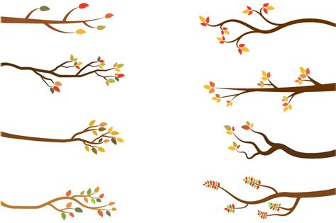 Fall Branch Autumn Tree Branches Clipart Bare Branches By