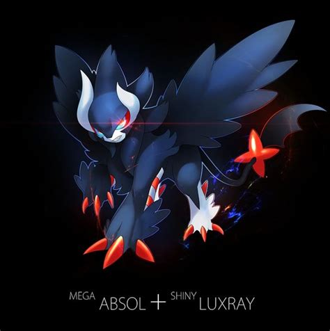 Mega Absol Shiny Luxray Pokemon Fusion Pokemon Art Pokemon Pictures