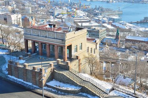 Funikuter In Vladivostok In Winter Stock Photo By ©irinabal18 64232655