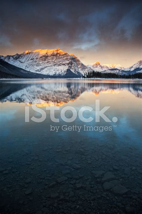 Mountain Lake Sunrise Stock Photo Royalty Free Freeimages