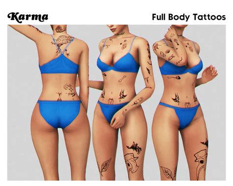 Sims Karma Full Body Tattoos The Sims Book