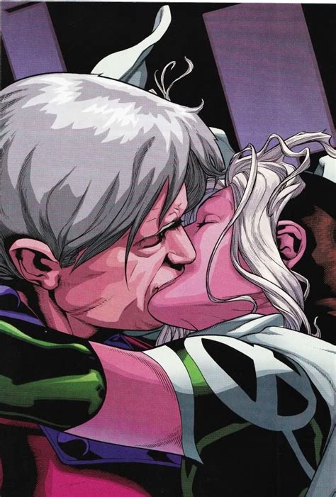 Rogue Kissing Magneto Artist Rogues Comics