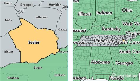 Sevierville Tennessee Map