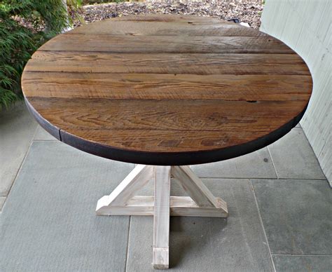Round Reclaimed Wood Table