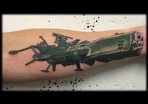 Arcadia Atlantis Albator Capitain Harlock Tattoo Tatouage