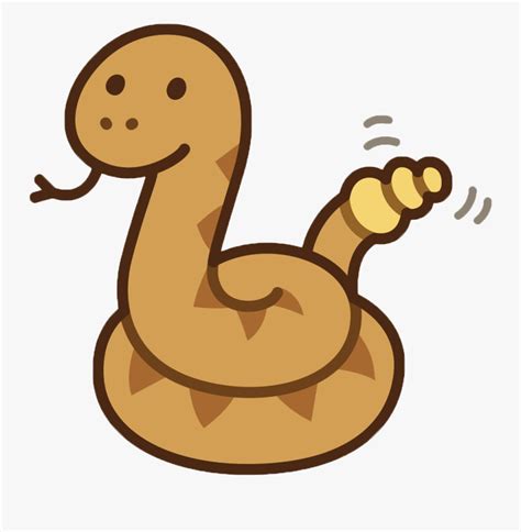 Rattlesnake Cartoon Cute Easy To Draw Snake Free Transparent