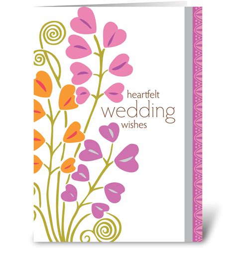 Wedding card with a couple in the rain and wording: heartfelt wedding wishes - Send this greeting card designed by Studio Expressio - Card Gnome