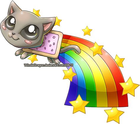 Nyan Cat Chibi By Windiedragon Chibi Nyan Cat Transparent Free