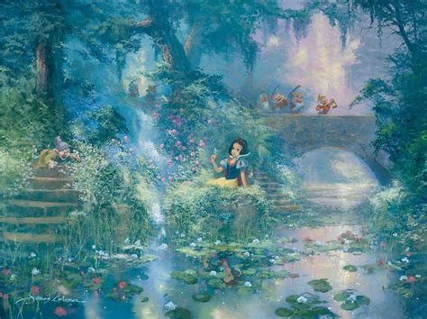 James Coleman Picking Flowers Snow White And The Seven Dwarfs Giclee On