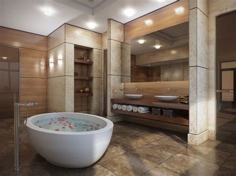 Bathroom design ideas, brown shower design ideas small bathroom sample classic stunning round stainless steel fixtures: 16 Refreshing Bathroom Designs | Home Design Lover