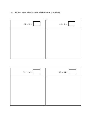 Matematik tahun 1 akhir tahun k1. Soalan Peperiksaan Akhir Tahun Matematik Tahun 1 2015 ...