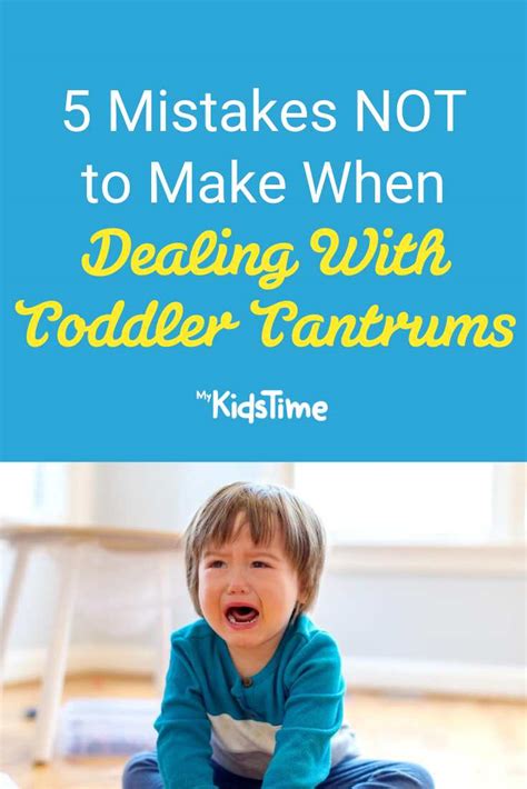 5 Mistakes Not To Make When Dealing With Toddler Tantrums