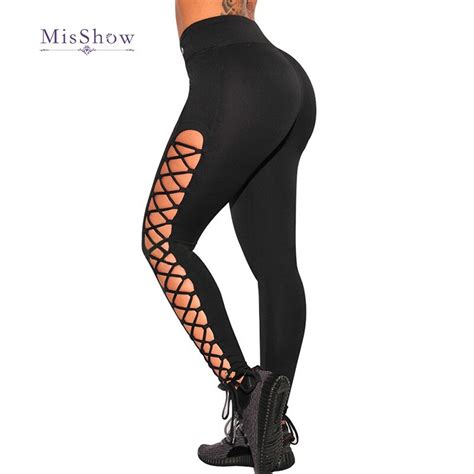 Hollow Out High Waist Black Yoga Pants Sport Leggings Women Running Tights Sport Clothing