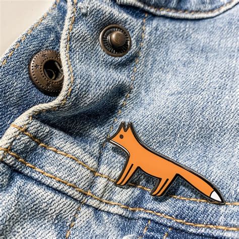 Fox Enamel Pin Lapel Pin Fox Pin Badge T For Fox Lover Etsy Uk