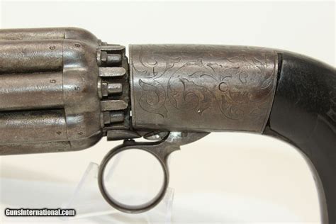 8 Shot Antique Belgian Mariette Pepperbox Revolver Fantastic Ring
