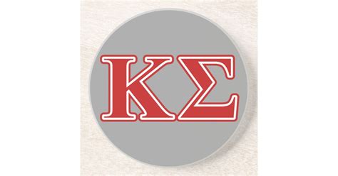 Kappa Sigma Red Letters Coaster Zazzle